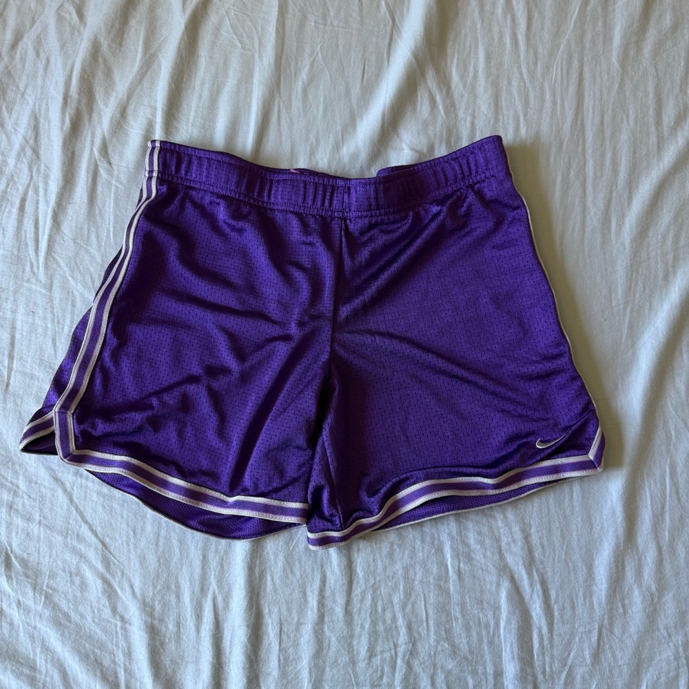 Purple Nike dri fit shorts